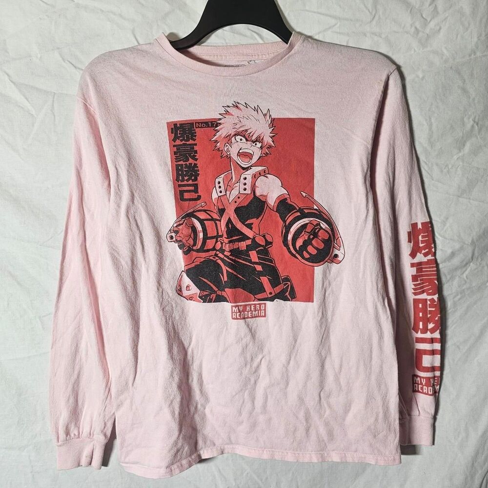 My hero academia pink anime cartoon long sleeve